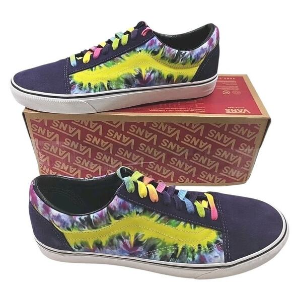 VANS ~Men's 13~ Mysterioso/True Neon Tie Dye Old Skool Suede Shoes Sneakers NEW
